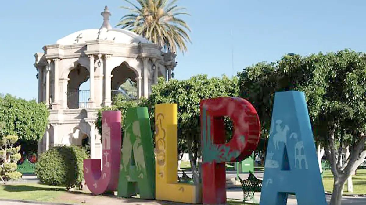 jardín principal de la cabecera municipal de Jalpa, Zacatecas